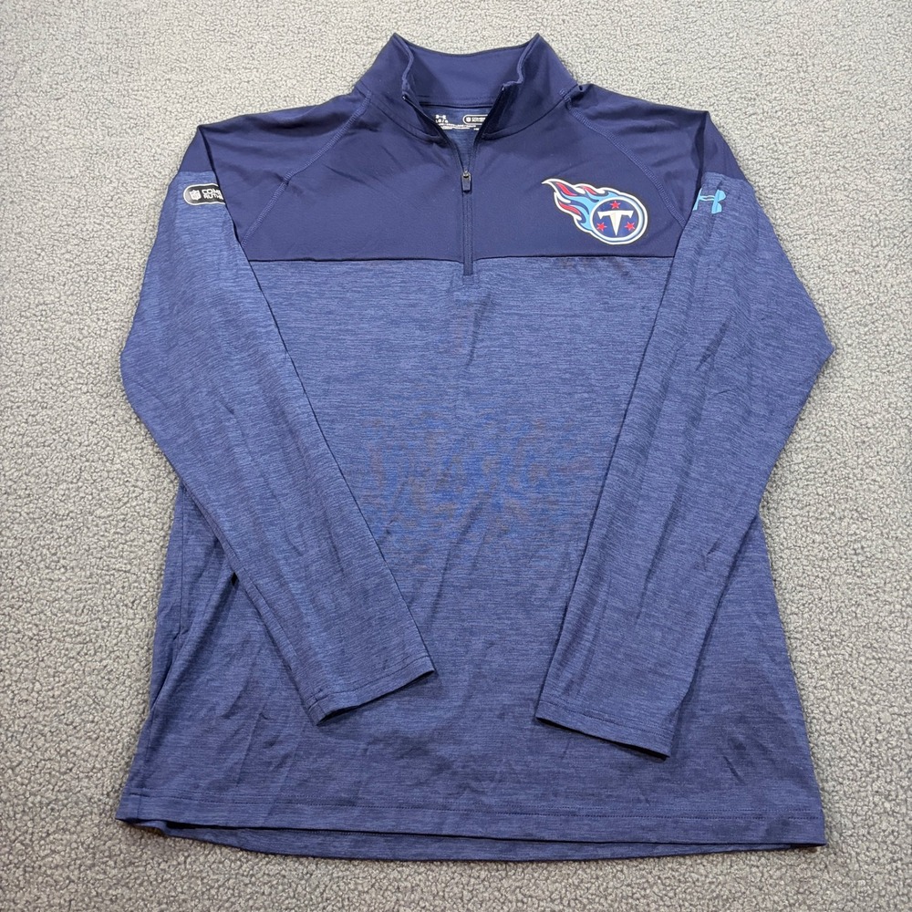 Under Armour Pullover Mens Large Blue Tennessee Titans NFL HeatGear 1300549